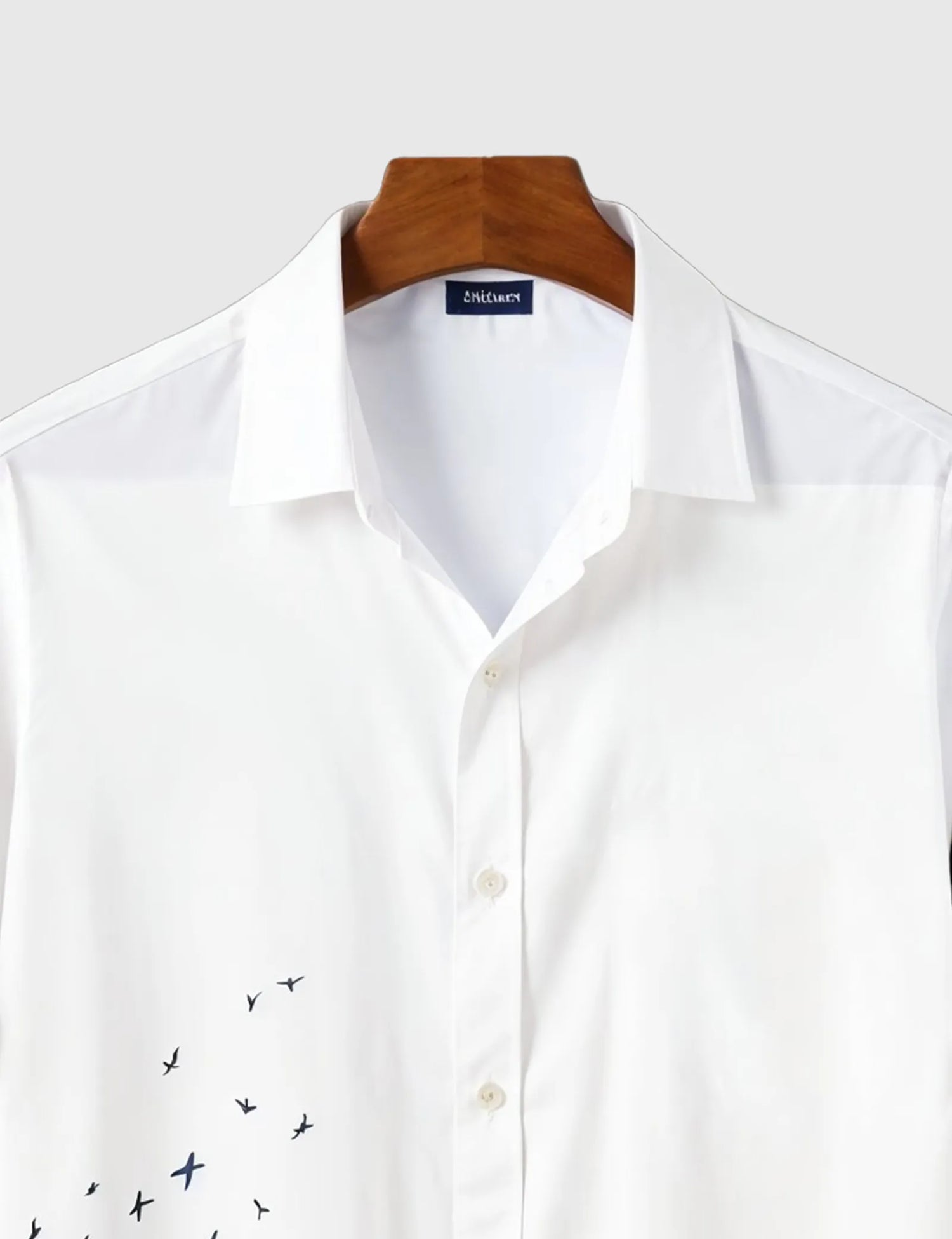 White & Blue Ocean Wave Printed Men’s Half Sleeve Shirt – Summer Collection