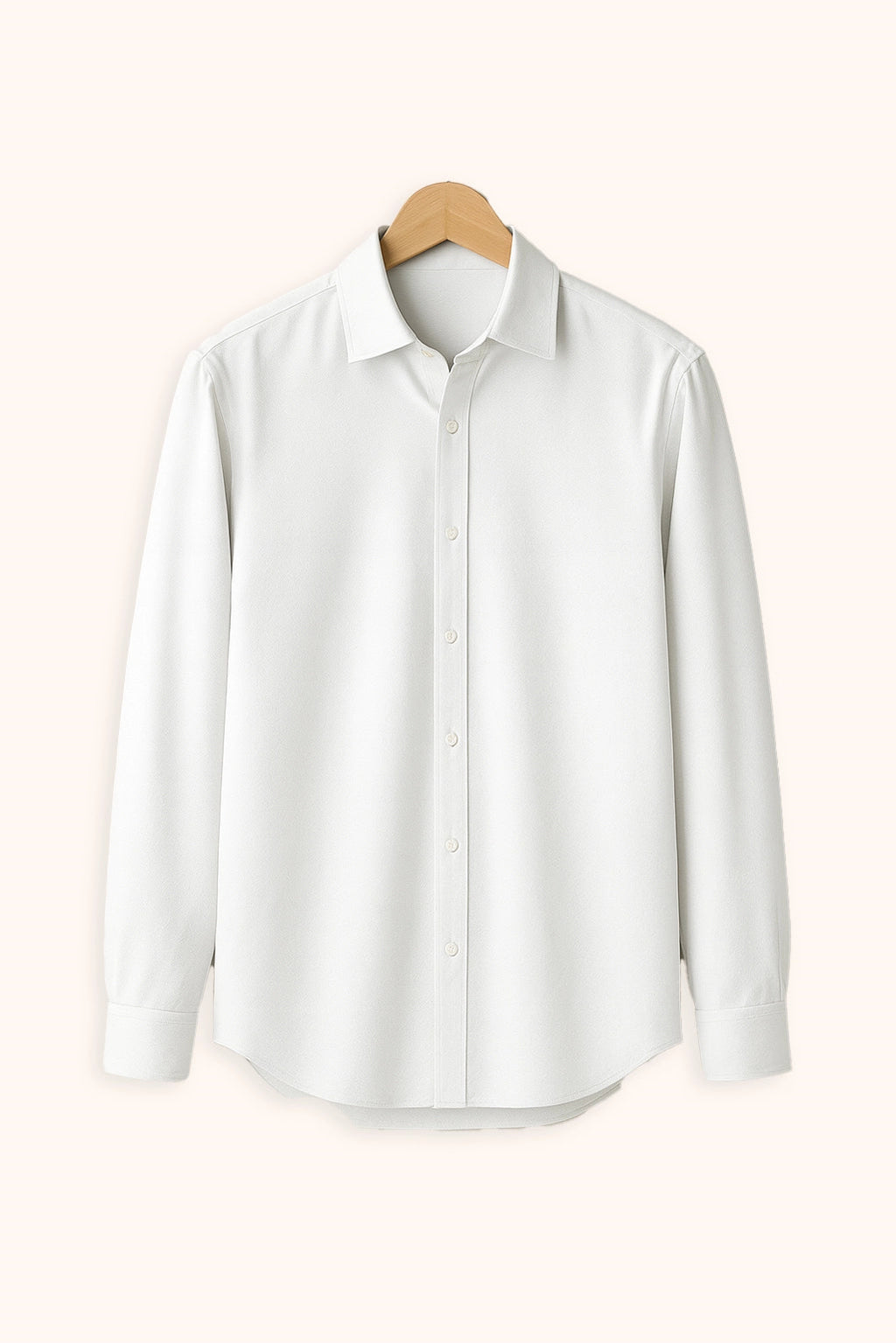 Brave Valvet Men’s Premium Full-Sleeve Button-Down Shirt – Classic White